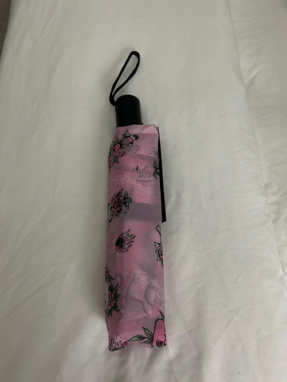 Ed Hardy Death Before Dishonor Compact Umbrella NWT - Picture 2 of 7